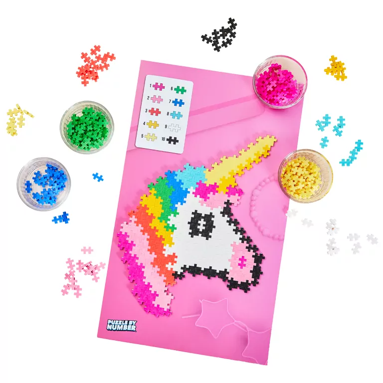 Puzzle by numbers- Jednorożec. Klocki Plus-Plus - tantis.pl