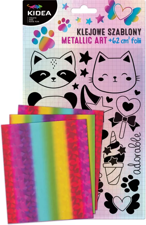 Klejowe szablony Metallic Art Sweet Kidea - tantis.pl