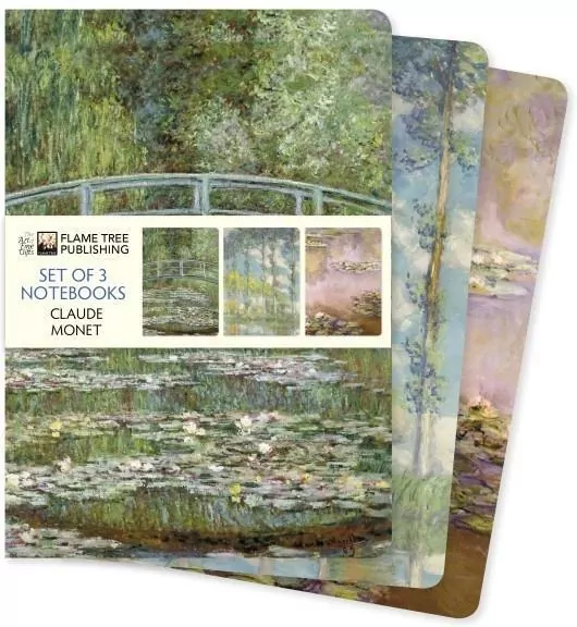 Zestaw 3 notatników A5 Claude Monet - tantis.pl