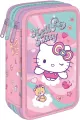 Piórnik potrójny z wyposażeniem Hello Kitty Jumper 3 Pink 1 - tantis.pl