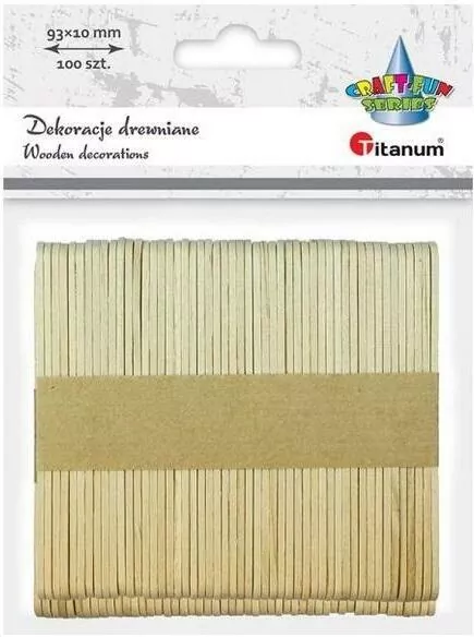 Drewniane patyczki naturalne proste 10x93 mm - tantis.pl