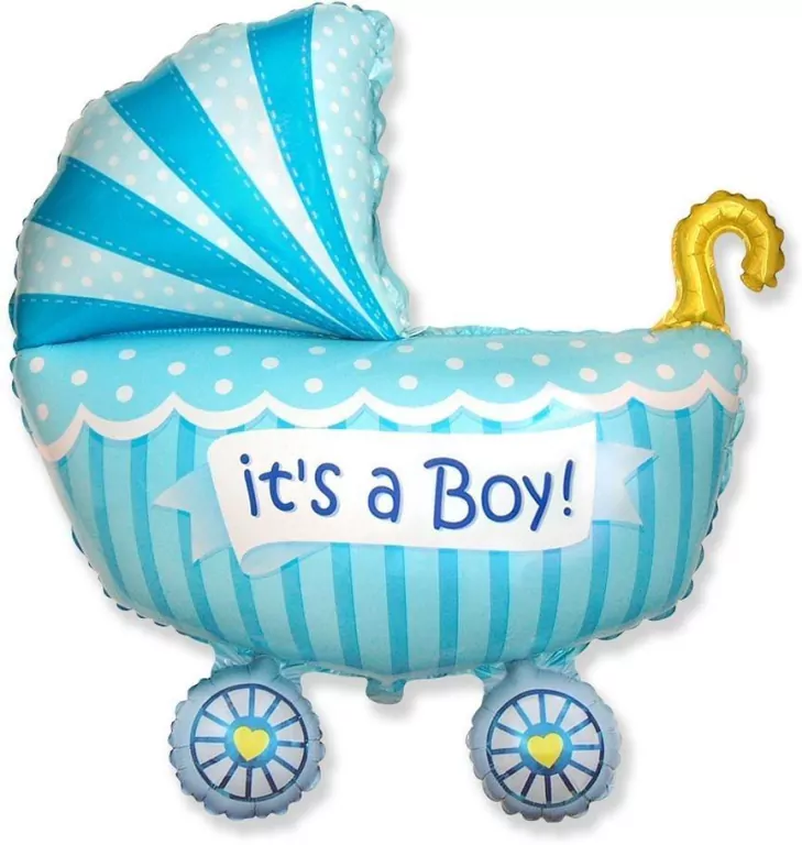 Balon foliowy 61cm Wózek dla chłopca - tantis.pl