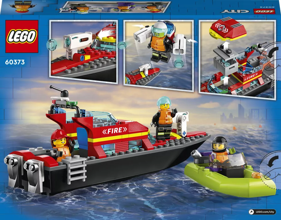 LEGO® City Fire. Łódź strażacka. 60373 - tantis.pl