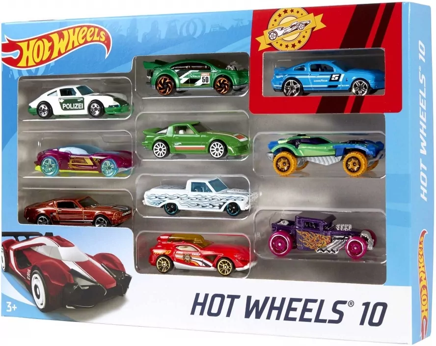 Hot Wheels. Małe samochodziki 10-pak - tantis.pl