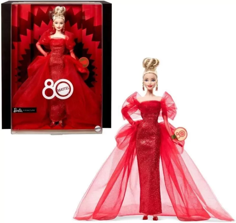 Barbie Mattel 80-lecie Lalka kolekcjonerska Blond - tantis.pl