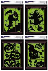Naklejka na okno Halloween świecąca 30x20cm MIX