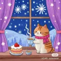 Malowanie po numerach 40x50cm Kotek z tortem - tantis.pl