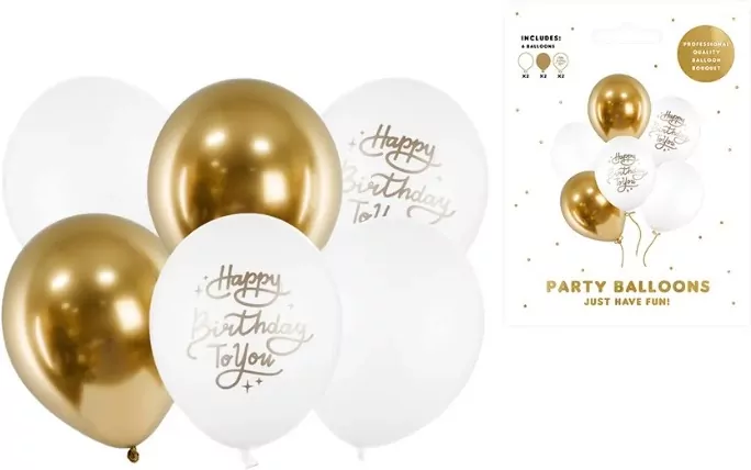 Balony Happy Birthday To You 30cm 6szt - tantis.pl