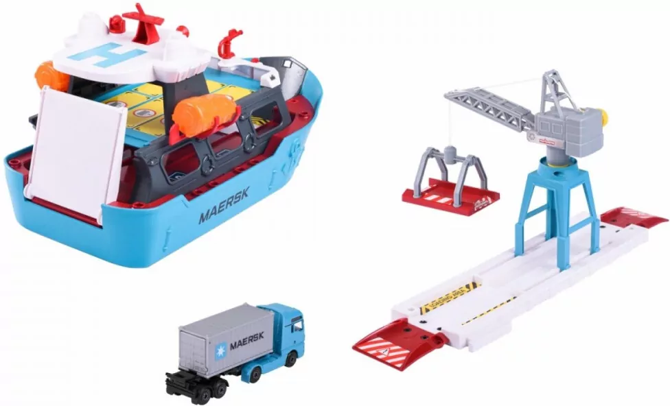 Majorette Maersk zestaw stacja portowa - tantis.pl