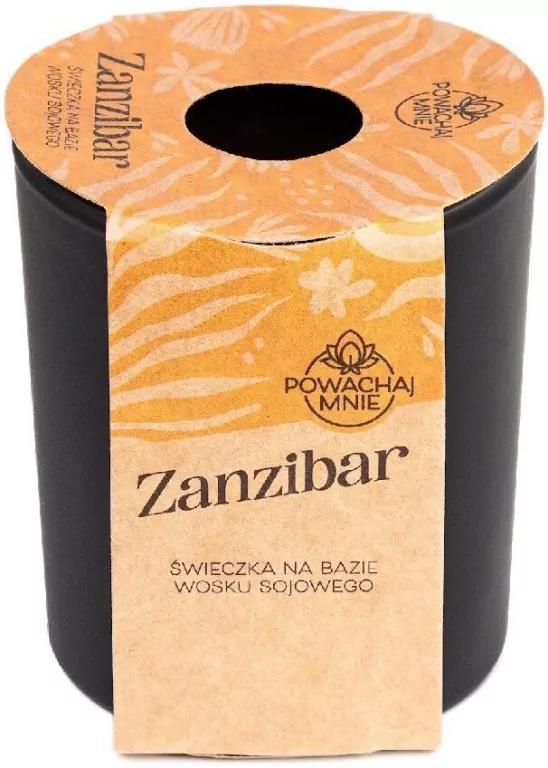 Świeczka sojowa Powąchaj mnie Zanzibar czarna - tantis.pl