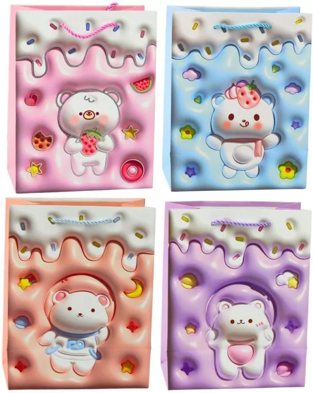 Torebka prezentowa 23x18x10,5cm MIX - tantis.pl