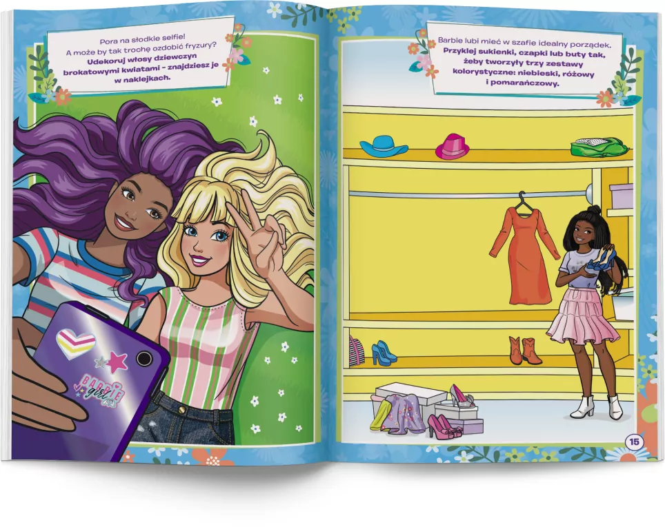 Barbie. 100 Brokatowych naklejek - tantis.pl