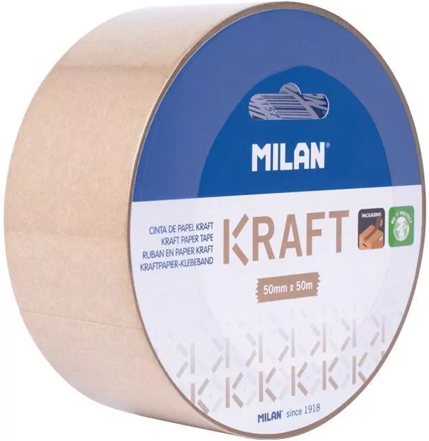 MILAN. Taśma pakowa papierowa kraft 50mm x 66m - tantis.pl