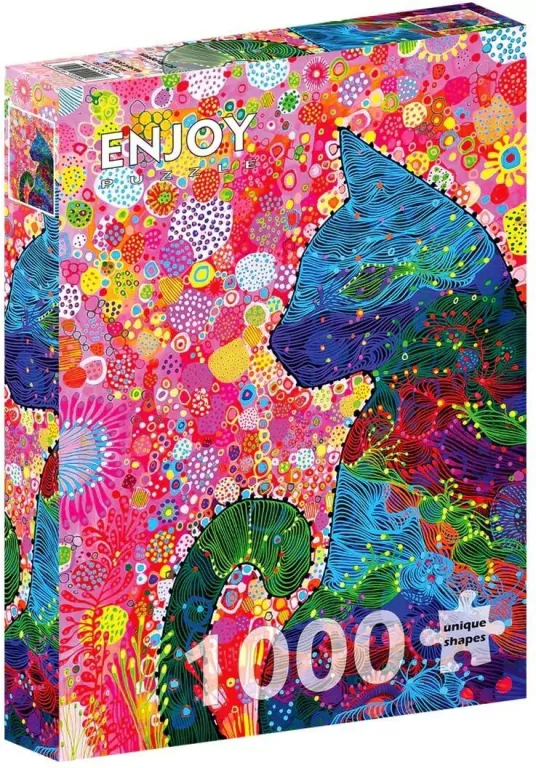 Puzzle 1000 Kolorowy kot - tantis.pl