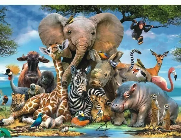 Puzzle XXL 300. Afrykańscy przyjaciele - tantis.pl