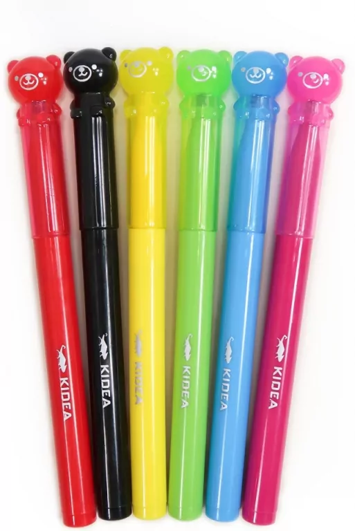 Flamastry misie 6 kolorów KIDEA - tantis.pl