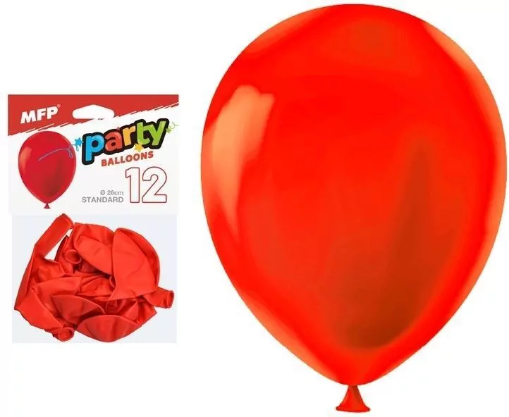 Balon dmuchany czerwony 26cm 12szt - tantis.pl