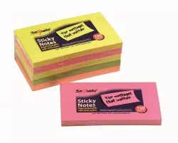 Karteczki samoprzylepne 127x76 100 kartek. Neon