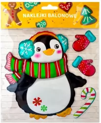 Naklejki balonowe pingwin
