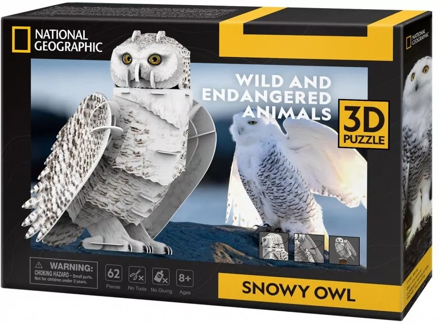 Cubic Fun. Puzzle 3D. Śnieżna Sowa - tantis.pl