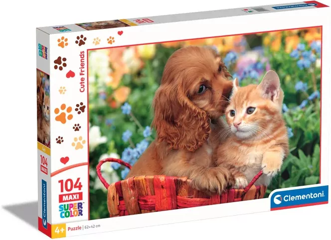 Puzzle 104 Maxi Super Kolor Cute Friends - tantis.pl