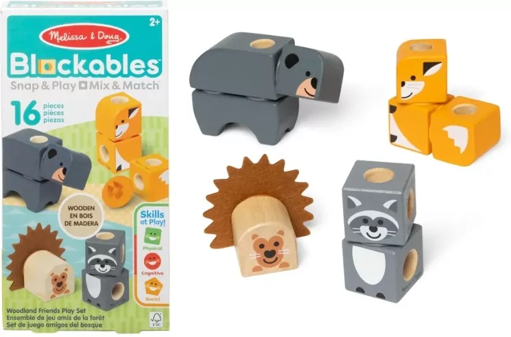 Mellisa&Doug: Blockables - Drewniane Zwierzątka - tantis.pl