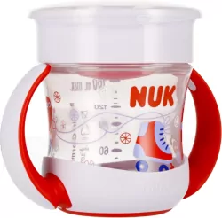 NUK. Mini Magic Cup. Kubek niekapek z uchwytem 160ml. 6 miesięcy. Czerwony- wrotki