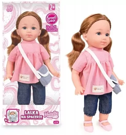 Lalka Natalia w różowej tunice 36cm - tantis.pl