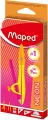 Zestaw geometryczny z cyrklem Study Neon 9el MAPED - tantis.pl