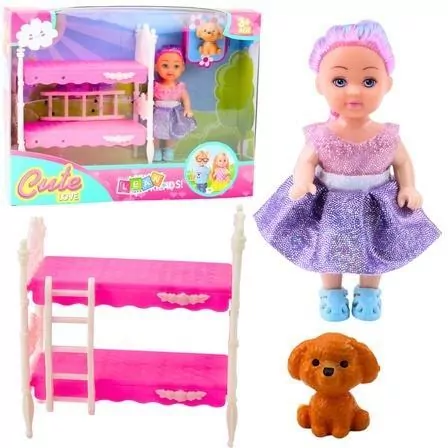 Laleczka mini w sukience + akcesoria - tantis.pl