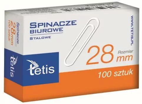 Tetis. Spinacze biurowe, 28mm - tantis.pl