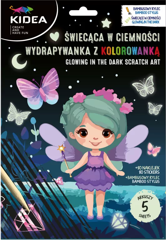 Wydrapywanka z malowanką świecącą. Magic - tantis.pl