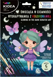 Wydrapywanka z malowanką świecącą. Magic