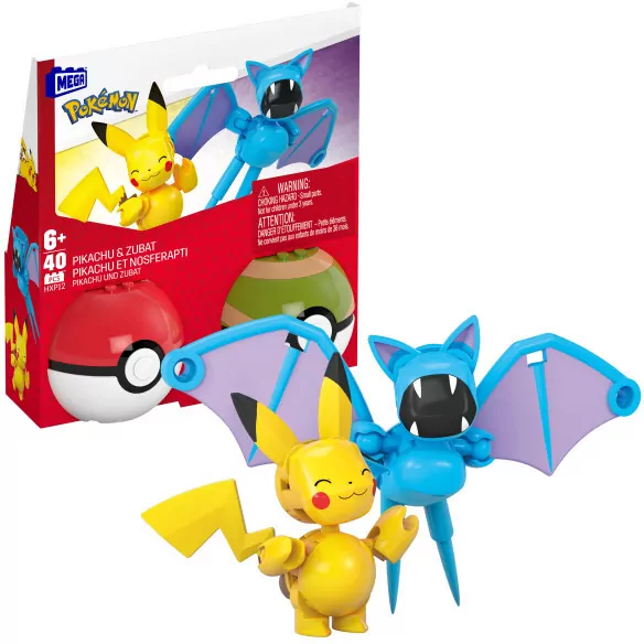Mega. Pokemon. Pokeball Pikachu i Zubat - tantis.pl