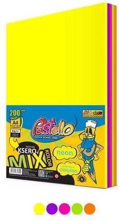 Papier ksero A4 75g 5 kolorów 200 arkuszy neon - tantis.pl