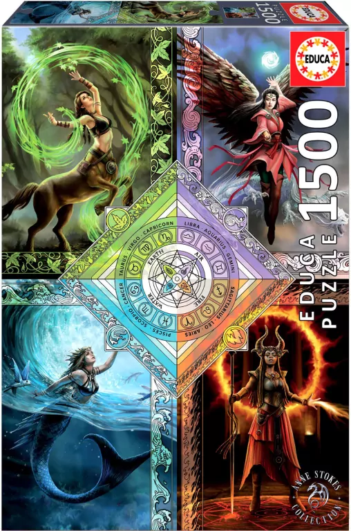 Puzzle 1500 Magia żywiołów Anne Stokes 112859 - tantis.pl