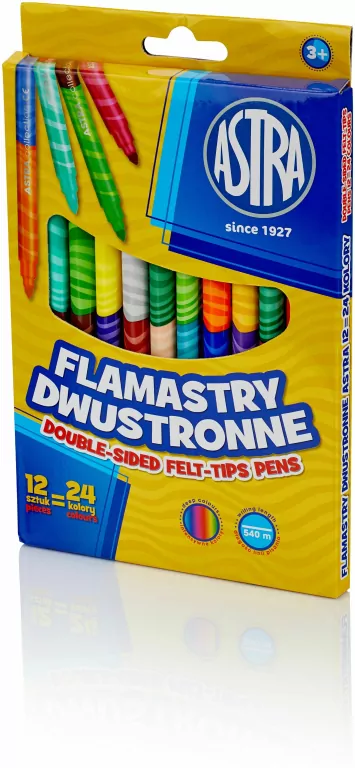 Flamastry dwustronne 12 sztuk - tantis.pl