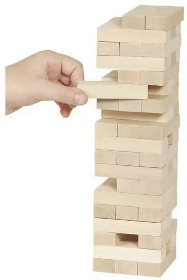 Wieża do wyciągania klocków. Naturalna - tantis.pl