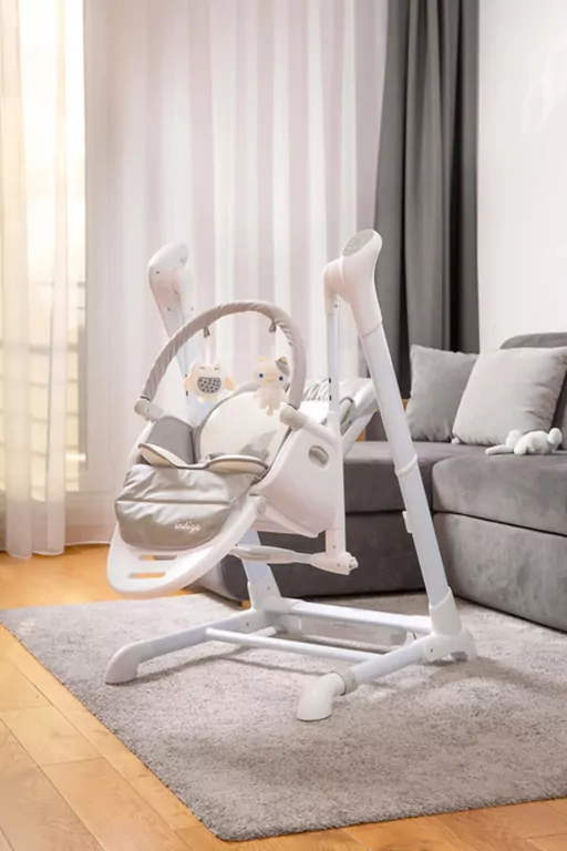 Caretero Krzesełko + huśtawka Indigo czarne wino - tantis.pl