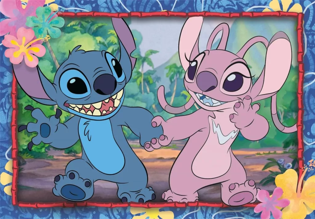 Clementoni. Puzzle 2x20. Super Kolor. Stitch - tantis.pl