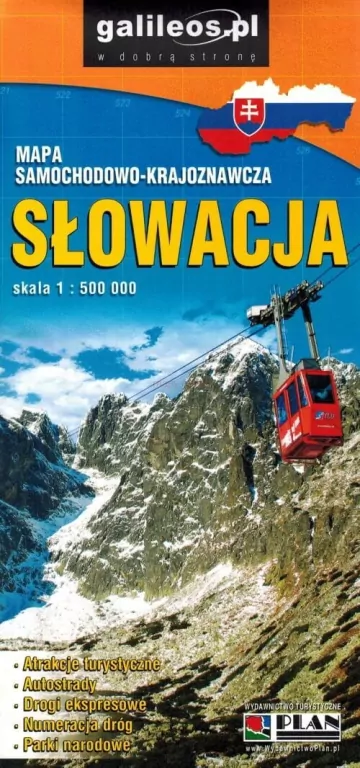 Słowacja. Mapa samochodowa 1:500 000 - tantis.pl