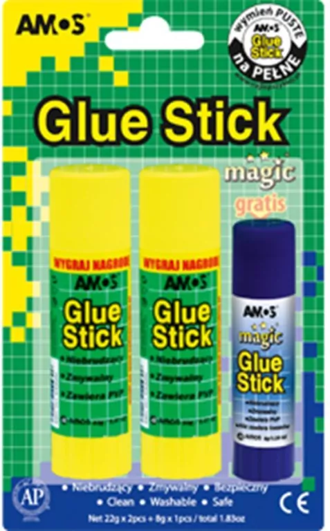 Klej w sztyfcie Glue Stick. 2 szt. 22g + dodatkowy klej 8g - tantis.pl