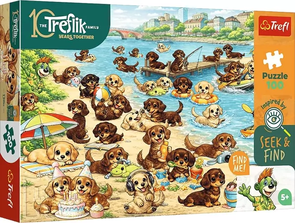 Puzzle 100 Jamniki i Trefliki TREFL - tantis.pl