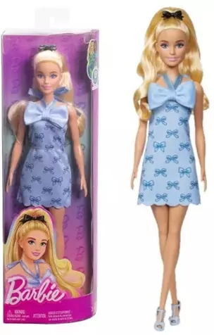 Barbie Fashionistas. Lalka w sukience niebieska - tantis.pl