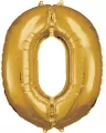 Balon foliowy cyfra 0 złota 70x86cm - tantis.pl