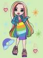 Malowanie po numerach - Rainbow High Amaya Raine - tantis.pl