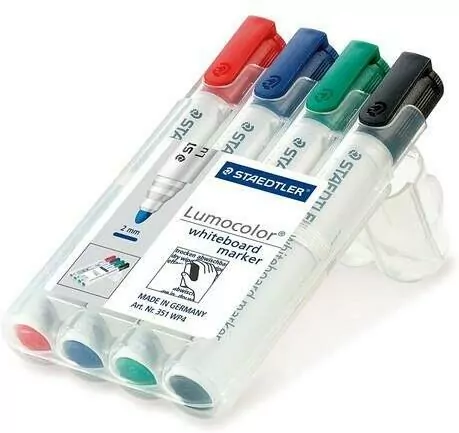 Marker Lumocolor do białych tablic 4 kol STAEDTLER - tantis.pl
