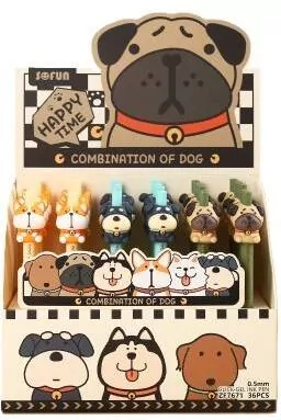 Długopis żelowy Dog 0,5mm nieb (36szt) - tantis.pl