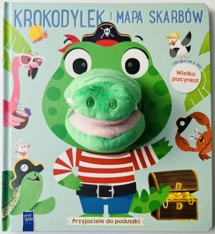 Przyjaciele do poduszki. Krokodylek i mapa skarbów - tantis.pl