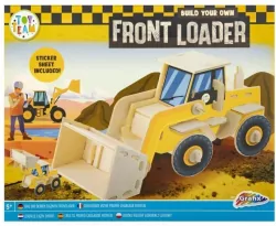 Drewniana konstrukcja pojazdu 3D Koparka